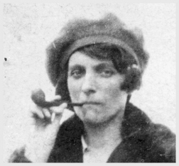 lady smoking pipe 1927- who?