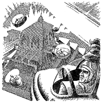 illustration from New Worlds #33 1955