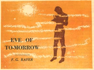 woodcut by James White for Eve of Tomorrow, Slant 5, 1951.