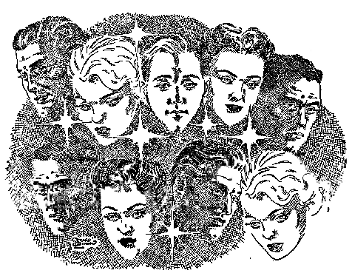 illustration from The Falsifiers, 1956, New Worlds