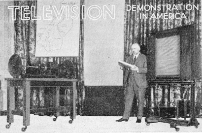 Television demonstration in America 1927
