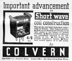 advert for 1935 Colvern Coil Construction