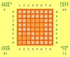 screen shot from game Checkers