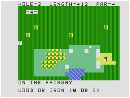 screen shot from game Golf