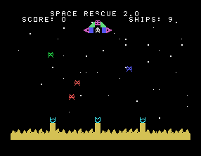 screen shot from game Space Rescue