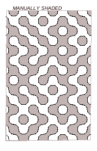 sample of truchet tiling with manually added shading